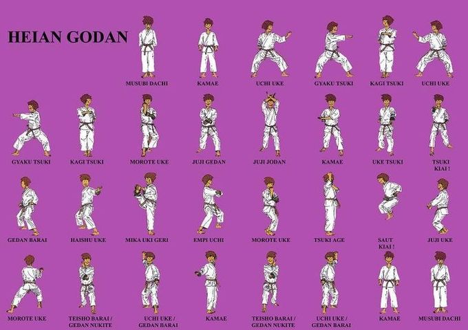 Heian Godan Purple to Purple/White