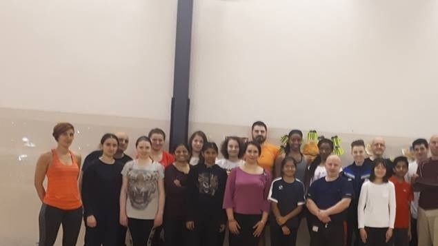 April 23rd saw Sensei Adrian Valman from Global Kapap and Krav Maga come to Harrow to conduct a 2 hour knife defense seminar. We covered 2 of the most common knife attacks and what can be done to survive them and get out of there ASAP. 28 adults and teenagers learnt a huge amount in the 2 hours. Thank you to Sensei Adrian.
