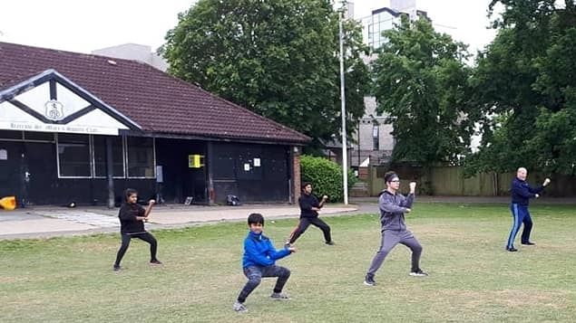 We held our first outdoors session today (6/6/20) following UK Government Guidelines. Anas Sensei (Pictured) taking students through their paces in Kata and Kihon drills. 