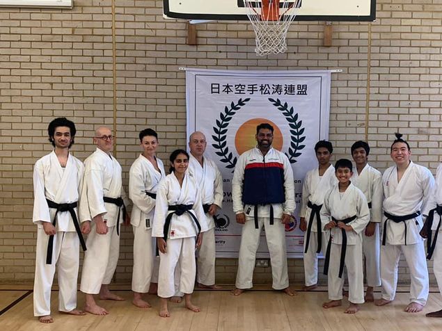 JKS Harrow had the privilege of hosting the first JKS England Dan grading held in London since Asai Sensei in 2004. 
The grading saw JKS members from England and Wales come to Harrow to train and grade under Sensei Alan Campbell 7th Dan, Head of JKS England. 
JKS Harrow saw 8 new Black Belts and one new 3rd Dan!! A fantastic result for the club. 

Shodan Passes
Aarush
Jaya
Laksh
Romansh
Terry
Piotr
Alina
Witold

Sandan Pass
Jason 